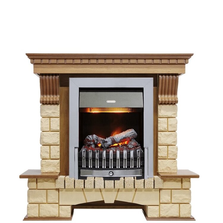 Электрокамин Dimplex Pierre Luxe - Дуб / Шампань с очагом Danville Chrome FB2