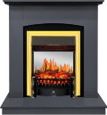 Электрокамин Royal Flame Barcelona (разборный) - Серый графит с очагом Fobos FX M Brass 1