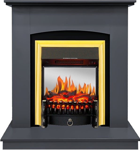 Электрокамин Royal Flame Barcelona (разборный) - Серый графит с очагом Fobos FX M Brass