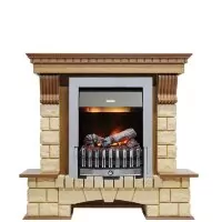 Каминокомплект Dimplex Pierre Luxe - Дуб / Шампань с очагом Danville Chrome FB2