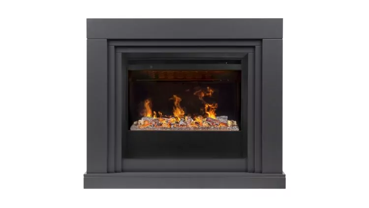 Камин электрический RealFlame Stanley 26 GR с очагом Helios 26 SBG 3D