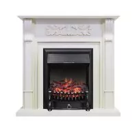 Каминокомплект Royal Flame Venice - Фактурный белый с очагом Fobos FX Black