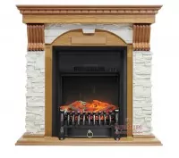 Портал Royal Flame Dublin - Дуб / Сланец белый