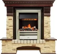 Каминокомплект Dimplex Pierre Luxe угловой - Темный дуб / Сланец с очагом Cavendish