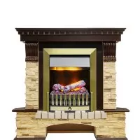 Портал Royal Flame Pierre Luxe под классический очаг темный дуб