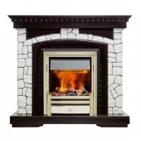 Портал Dimplex Glasgow под классические очаги (камень белый, венге)