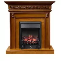 Каминокомплект Royal Flame Valletta - Орех с очагом Fobos FX Black