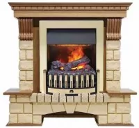 Портал Royal Flame Pierre Luxe под классический очаг шампань/дуб