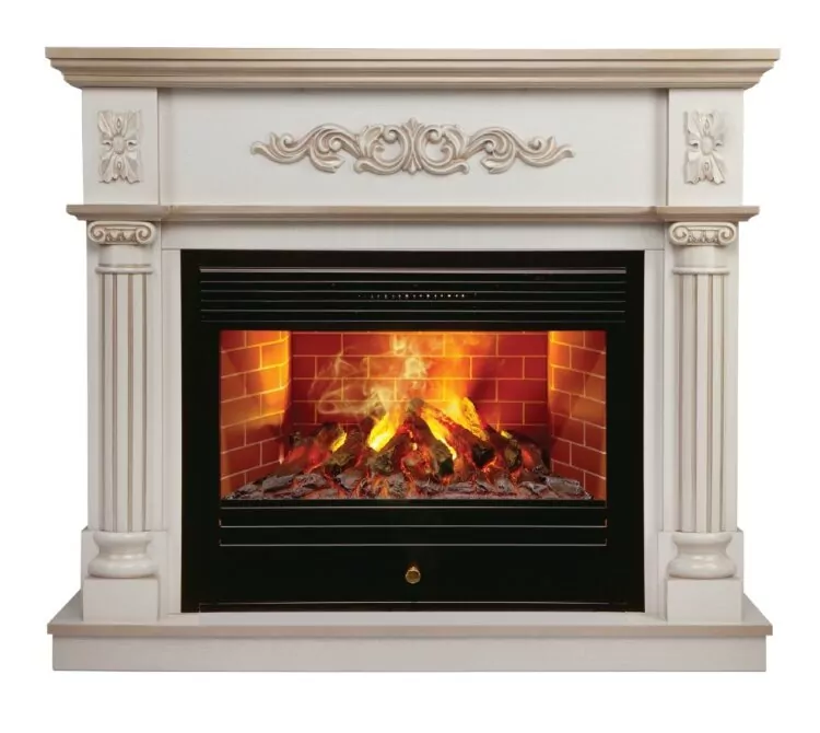 Камин электрический RealFlame Silvia 26 WT с очагом Novara 26 3D