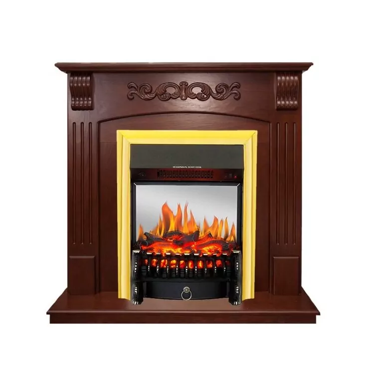Электрокамин Royal Flame Sorrento угловой - Орех с очагом Fobos FX M Brass