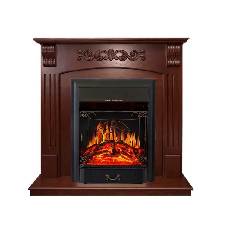 Электрокамин Royal Flame Sorrento угловой - Орех с очагом Majestic FX Black