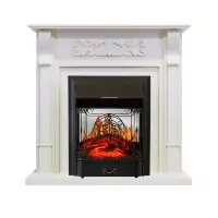 Каминокомплект Royal Flame Venice - Фактурный белый с очагом Majestic FX M Black