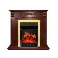 Электрокамин Royal Flame Sorrento угловой - Орех с очагом Majestic FX Brass 1