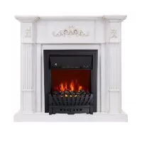 Каминокомплект Royal Flame Martin - Белый дуб, патина золото с очагом Aspen Black