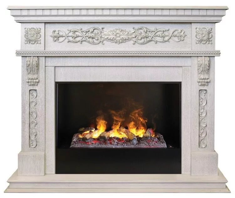 Камин электрический RealFlame Estella 26 WT 3D Cassette 630 + Black вставка