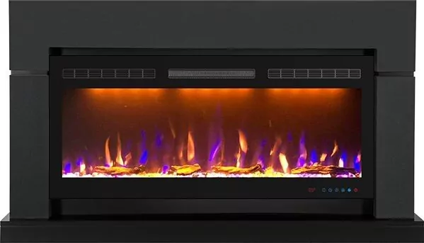 Электрокамин Royal Flame Lindos Graphite Grey (Ширина 1470мм) с очагом Crystal 40 RF