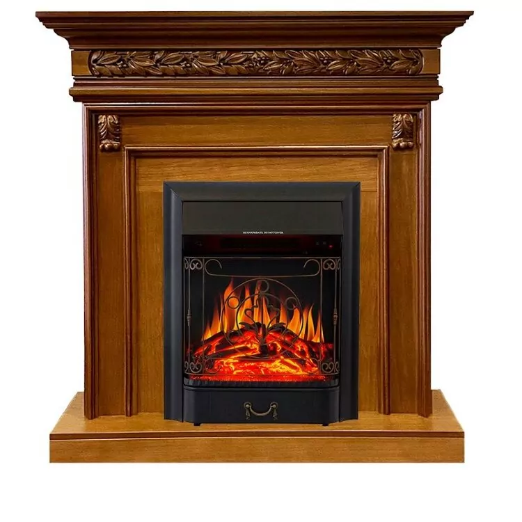Электрокамин Royal Flame Valletta - Орех с очагом Majestic FX Black