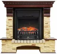 Портал угловой Royal Flame Pierre Luxe под классический очаг сланец/темный дуб