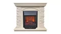 Камин электрический RealFlame Elford WT с очагом Majestic Lux BL S