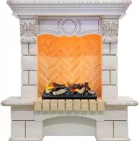 Каминокомплект Dimplex Pierre Luxe угловой - Слоновая кость / Шампань 975 Cassette 400 LNH-INT дрова