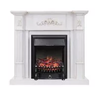 Каминокомплект Royal Flame Martin - Белый дуб, патина золото с очагом Fobos FX Black