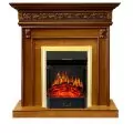 Электрокамин Royal Flame Valletta - Орех с очагом Majestic FX Brass 1