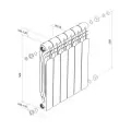 Радиатор Royal Thermo Revolution Bimetall 500 – 4 секц 7