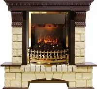 Каминокомплект Dimplex Pierre Luxe - Темный дуб / Шампань с очагом Atherton