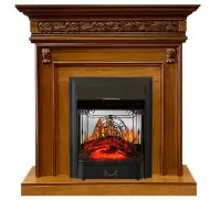 Каминокомплект Royal Flame Valletta - Орех с очагом Majestic FX M Black