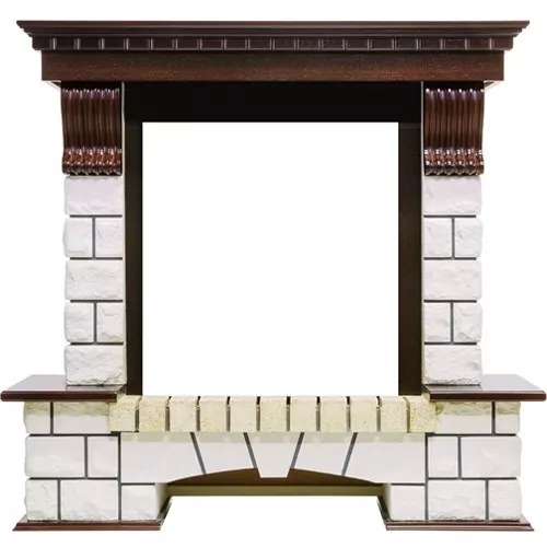Dimplex Pierre Luxe под классический очаг камень белый/ темный дуб