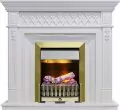 Электрокамин Dimplex Alexandria - Белый дуб с очагом Danville Antique Brass FB2 1