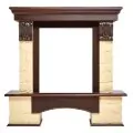 Портал Firelight Forte Classic U камень бежевый, темный дуб 2