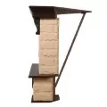 Портал Firelight Forte Classic U камень бежевый, темный дуб 3