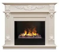 Камин электрический RealFlame Philadelphia 26 WT 3D Cassette 630 + Black вставка