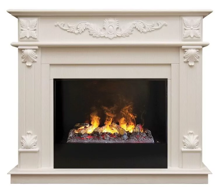 Камин электрический RealFlame Philadelphia 26 WT 3D Cassette 630 + Black вставка