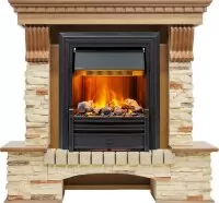 Каминокомплект Dimplex Pierre Luxe - Дуб / Сланец с очагом Brookline Black