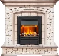 Каминокомплект Dimplex Preston - Белый/Слоновая кость с патиной с очагом Brookline Black