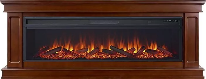 Электрокамин Royal Flame Geneva 60 - Орех с очагом Vision 60 LOG LED