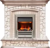 Каминокомплект Dimplex Preston - Белый/Слоновая кость с патиной с очагом Chesford