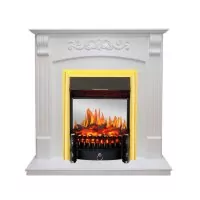 Каминокомплект Royal Flame Sorrento угловой - Белый дуб с очагом Fobos FX M Brass
