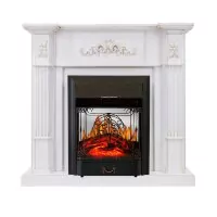 Каминокомплект Royal Flame Martin - Белый дуб, патина золото с очагом Majestic FX M Black