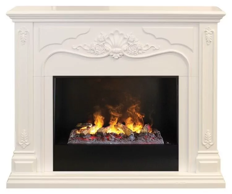 Камин электрический RealFlame Victoria 26 WT 3D Cassette 630 + Black вставка