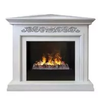 Камин электрический RealFlame Leticia Corner 26 WT с очагом 3D Cassette 630 + Black вставка