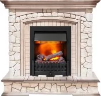 Каминокомплект Dimplex Preston - Белый/Слоновая кость с патиной с очагом Danville Black FB2