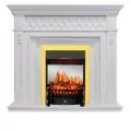 Электрокамин Royal Flame Alexandria - Белый дуб с очагом Fobos FX M Brass 1
