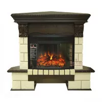 Портал угловой Royal Flame Pierre Luxe Dioramic 25 FX шампань/темный дуб
