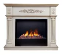 Камин электрический RealFlame Silvia 26 WT 3D Cassette 630 + Black вставка 2