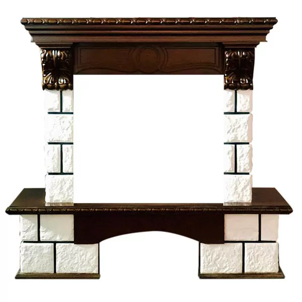 Royal Flame Pierre Luxe Vision 23 FX камень белый/темный дуб
