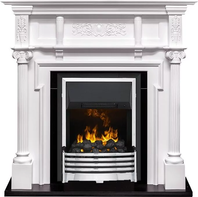 Электрокамин Dimplex Oxford - Белый с очагом Flagstaff