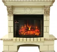 Портал Royal Flame Pierre Luxe Dioramic 25 FX шампань/слоновая кость с патиной